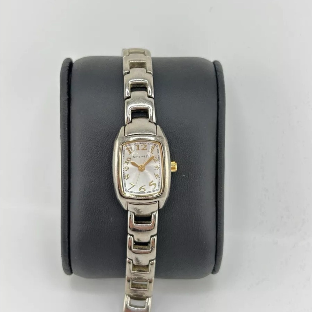 Nine West Slim Rectangular Case Watch New Battery - image 1